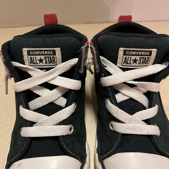 Black and Maroon Kid Converse Size 10 - Picture 5 of 8